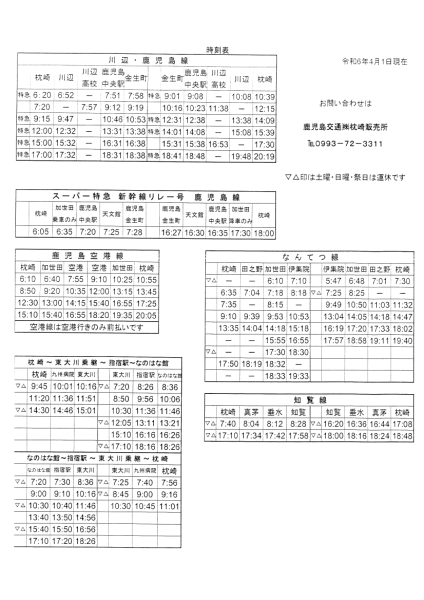 時刻表